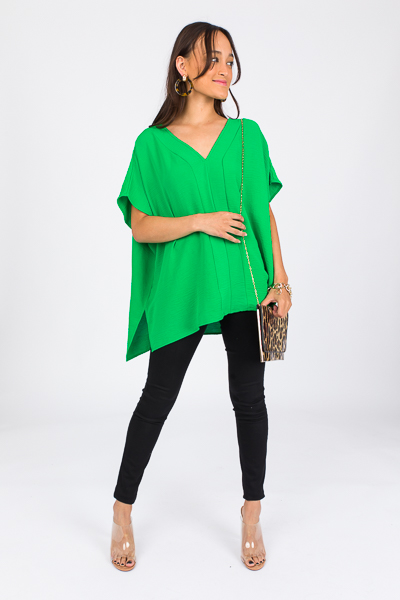 Porter Oversize Tunic, Kelly Green