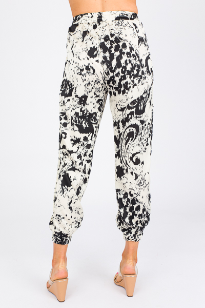 Ink Blot Joggers, Cream