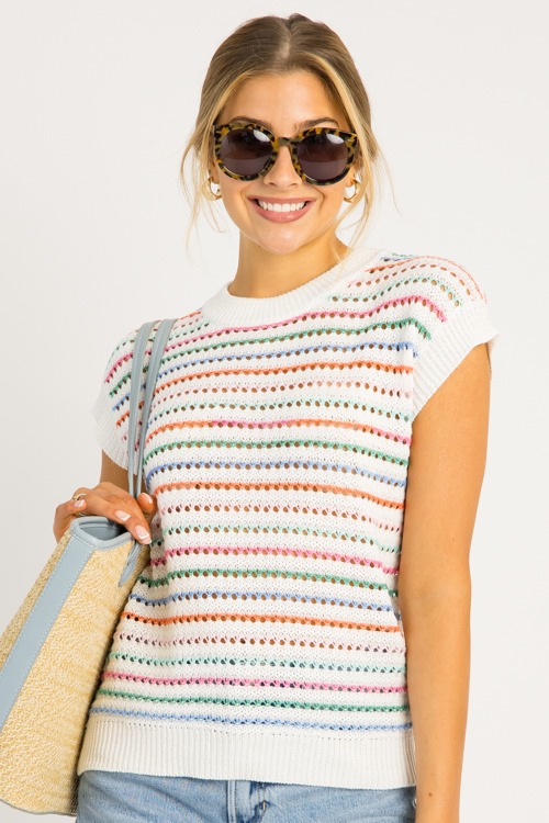 Candy Stripes Sweater, Multi
