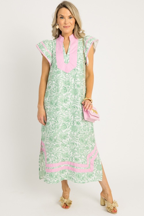 Victoria Floral Midi, Green