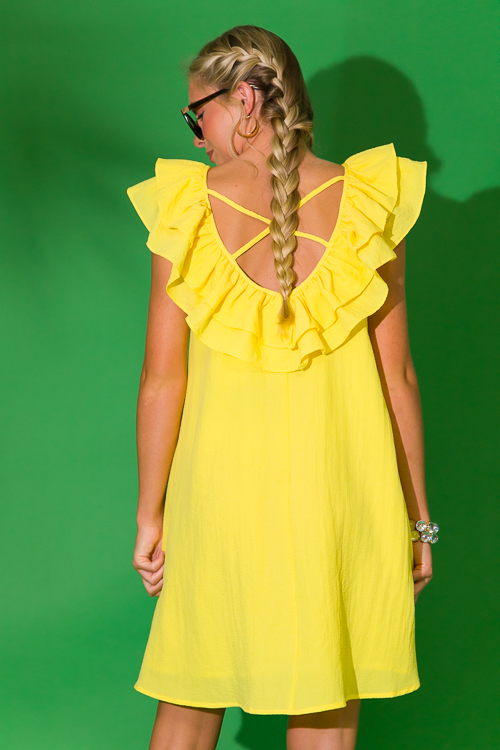 Lemon Life Ruffle Dress