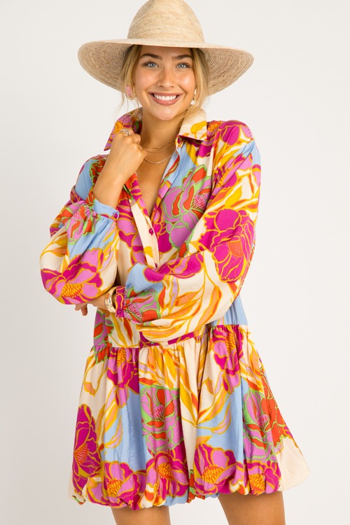 Layla Shirt Dress, Floral Multi