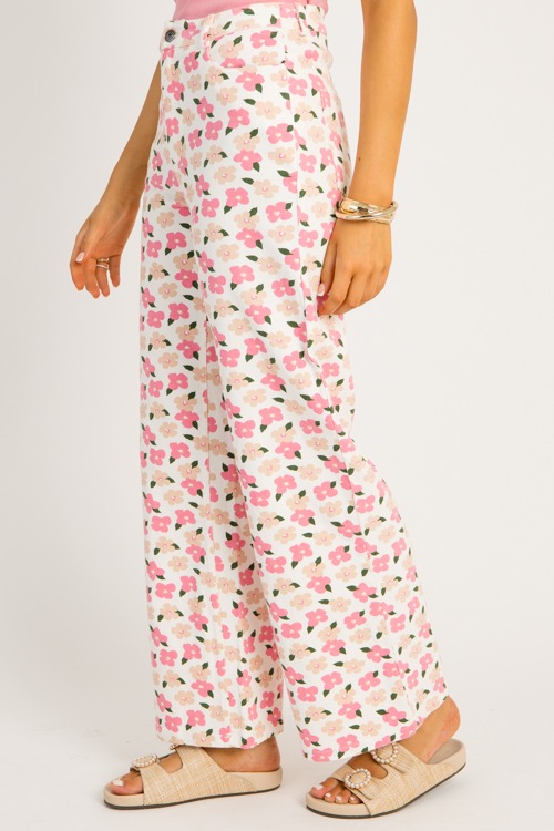 Floral Print Jeans, Pink - 0521-10h.jpg