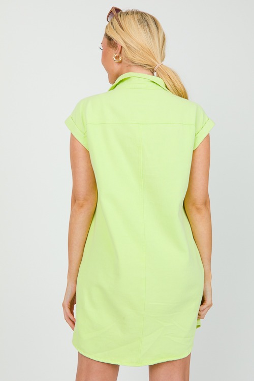 Cuffed Denim Shirt Dress, Lime - 0521-43.jpg