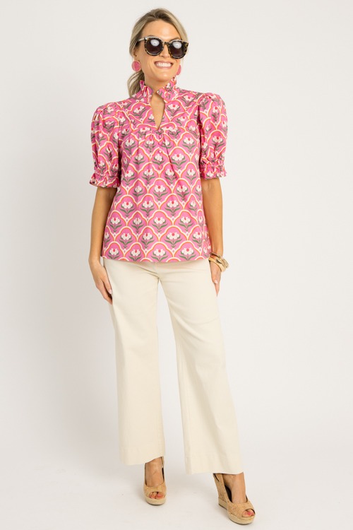 Floral Scallop Print Top, Pink - 0521-50.jpg
