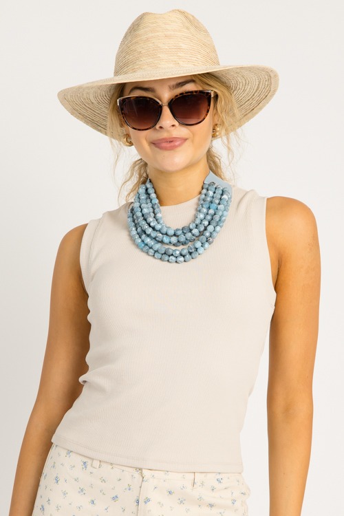Rib Knit Tank, Soy Latte