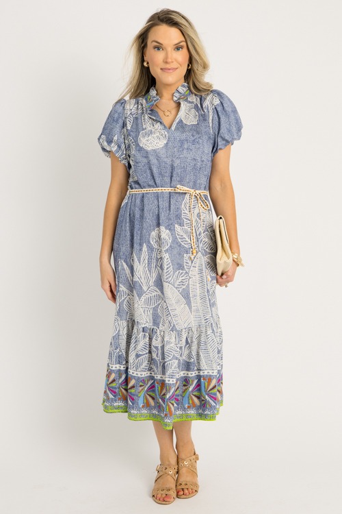 Tropic Escape Midi, Blue