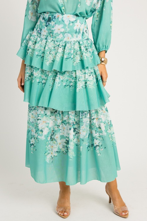 Floral Ruffle Skirt Set, Green - 0522-22.jpg