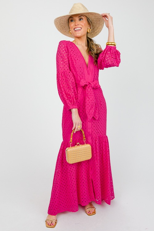 Eyelet Tie Waist Maxi, Magenta - 0522-25p.jpg