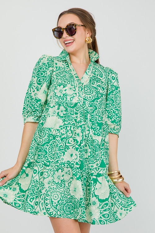 Kim Floral Mix Dress, Green - 0522-36.jpg