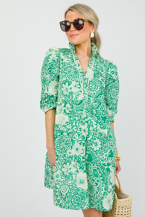 Kim Floral Mix Dress, Green - 0522-38.jpg