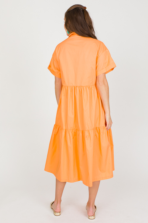 Cantaloupe Shirt Dress Midi