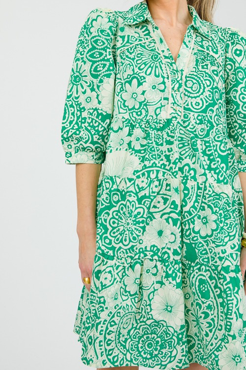 Kim Floral Mix Dress, Green - 0522-40.jpg