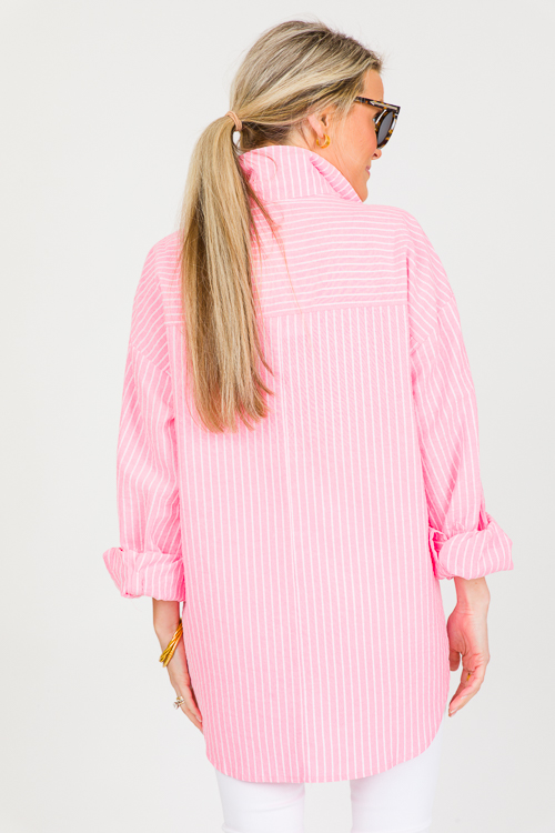Directional Stripe Shirt, Neon