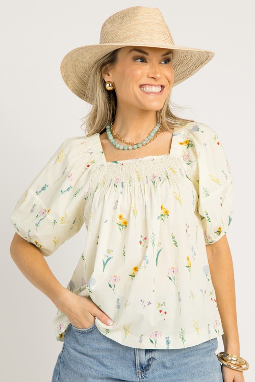 Floret Top, Yellow