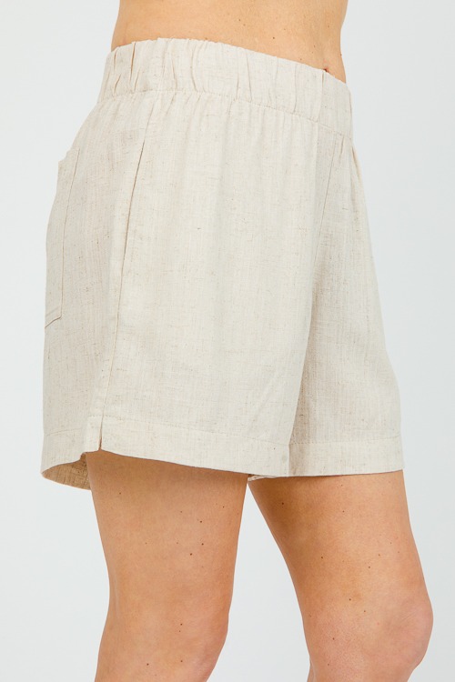 Laurel Linen Shorts, Natural