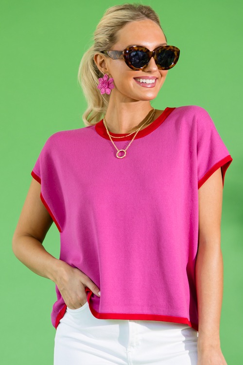 Colorful Life Sweater, Pink