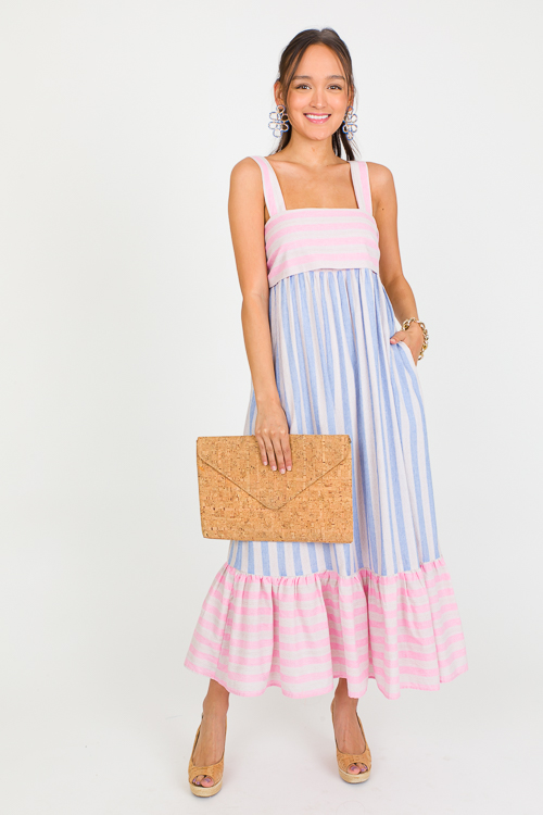 Oatmeal Stripes Maxi, Blue