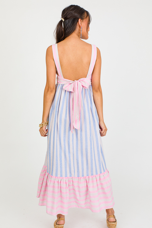 Oatmeal Stripes Maxi, Blue