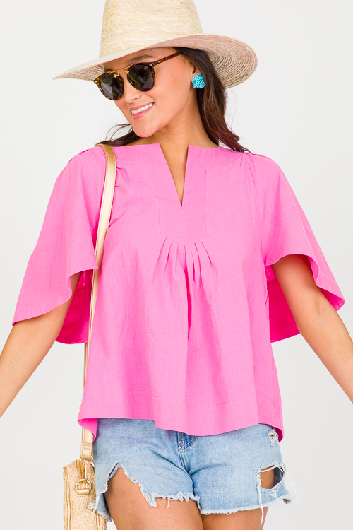 Panama Top, Bubble Pink