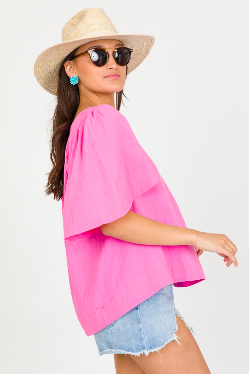 Panama Top, Bubble Pink