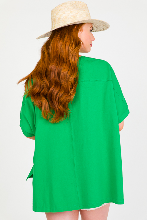 Lobster Sequin Tee, Green