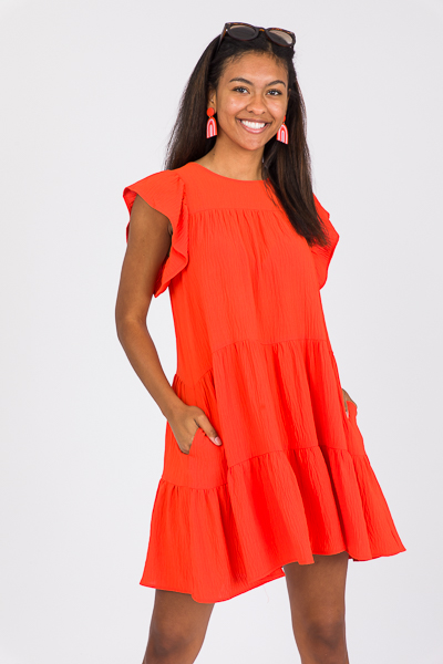 Delilah Dress, Tomato