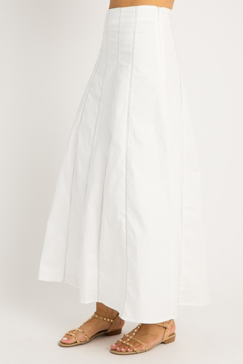 Contrast Stitch Maxi Skirt, Whi - 0527-47h.jpg