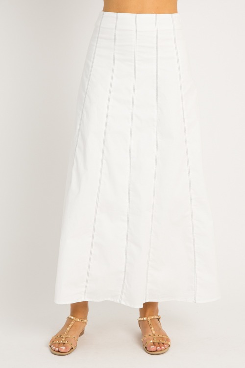 Contrast Stitch Maxi Skirt, Whi - 0527-48.jpg