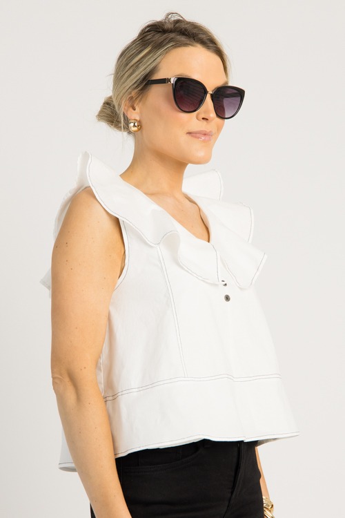 Contrast Stitch Ruffle Top, Whi - 0527-59.jpg