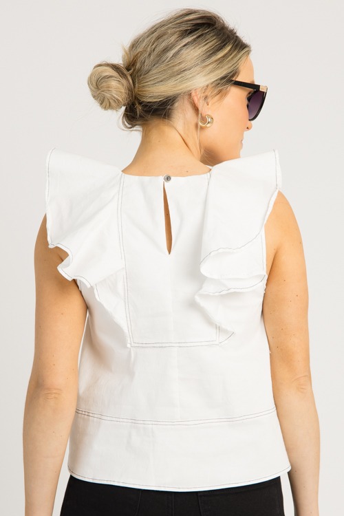 Contrast Stitch Ruffle Top, Whi - 0527-60.jpg