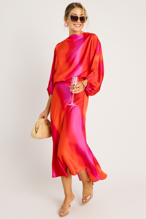 Ombre Skirt Set, Pink