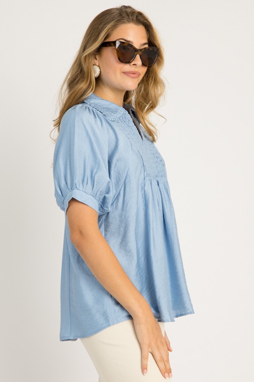 Smock Yoke Blouse, Lt Blue - 0528-111.jpg