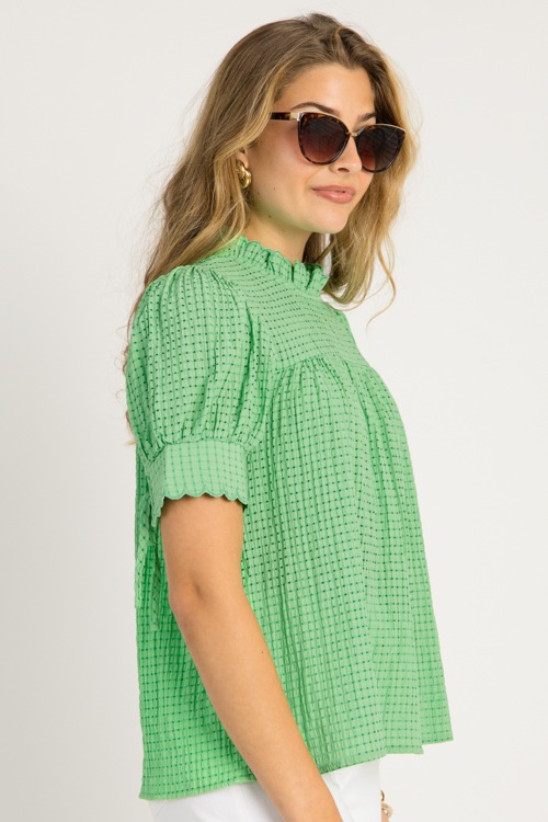 Sweet Checks Scallop Top, Green - 0528-128-Edit.jpg