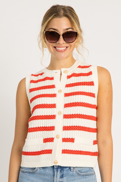 Buttoned Sweater Vest, Red - 0528-136.jpg