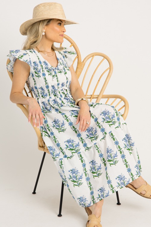 Kenna Floral Midi, Off White Mix