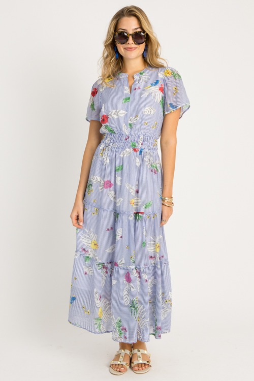 Tropic Blooms Stripe Maxi, Blu - 0528-30.jpg
