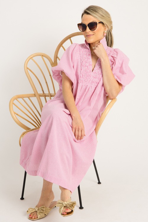 Brielle Stripe Midi, Pink