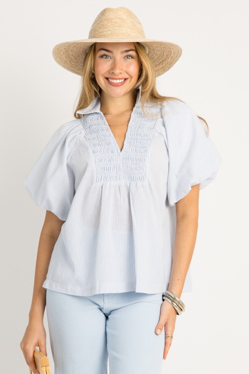 Mary Stripe Top, Lt Blue - 0529-90.jpg