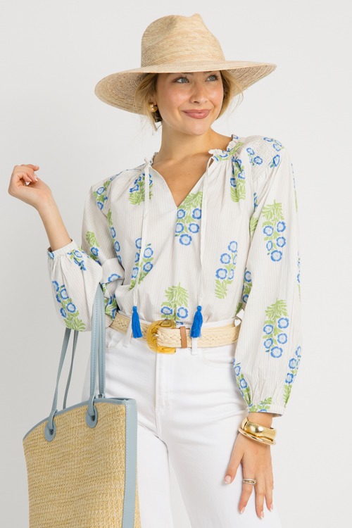 Jenaleigh Top, Blue