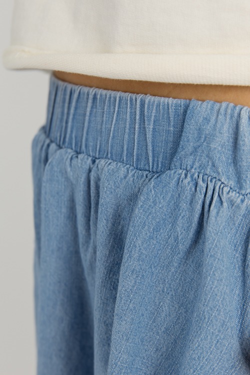 Chambray Bubble Hem Skirt, Lt B - 0530-148.jpg
