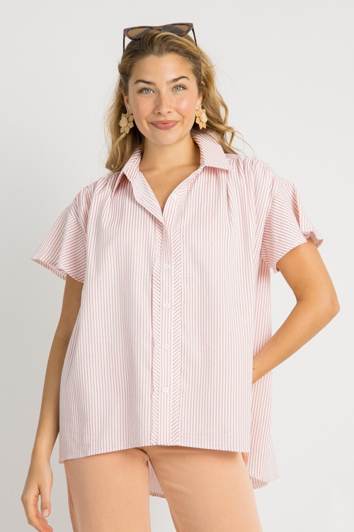 Hi-Lo Stripe Shirt, Lt. Coral - 0530-157h.jpg