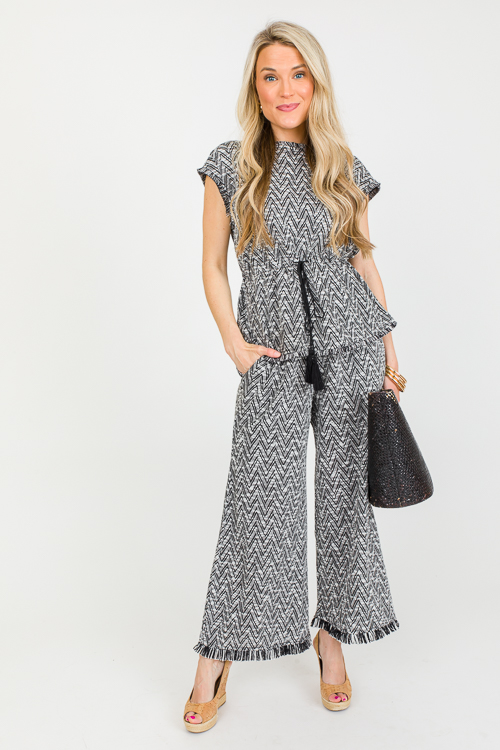 Divine Pants Set, White/Black