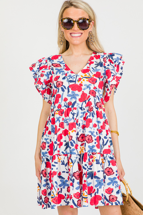 Poppy Print Cotton Dress