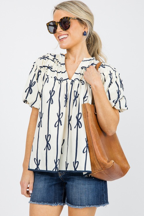 Bow Stripe Top, Off White - 0531-75p.jpg