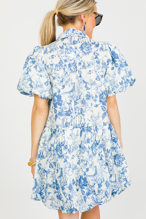 Blue Forest Bubble Dress