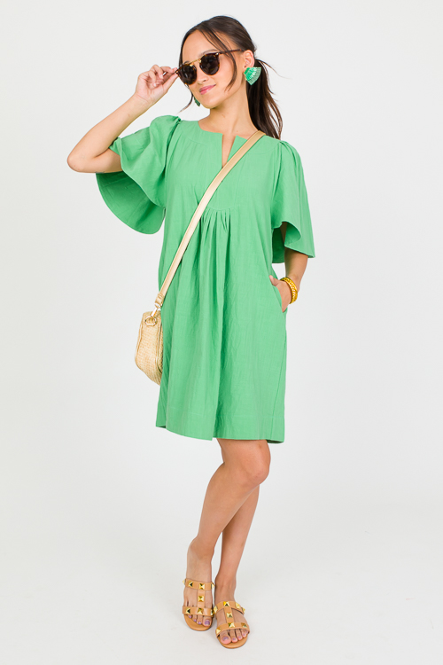 Perfectly Pleated Dress, Green