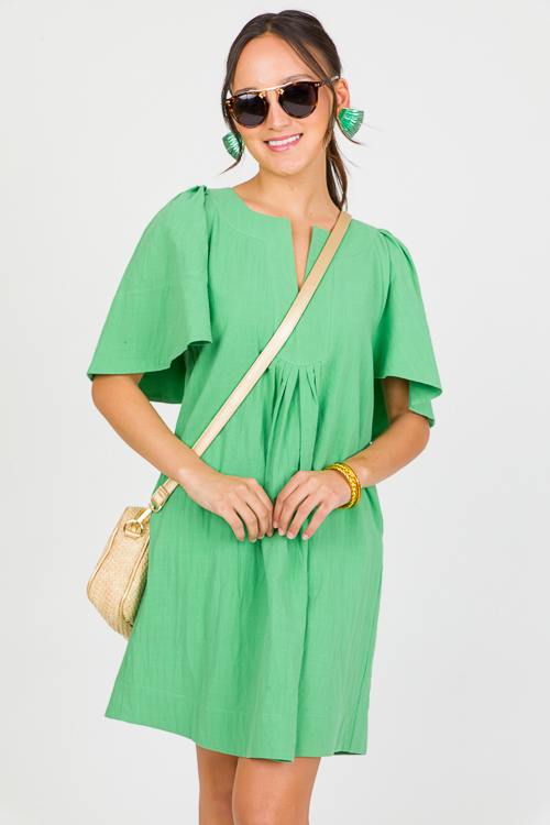 Perfectly Pleated Dress, Green
