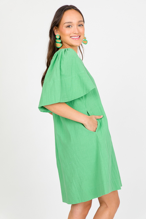 Perfectly Pleated Dress, Green