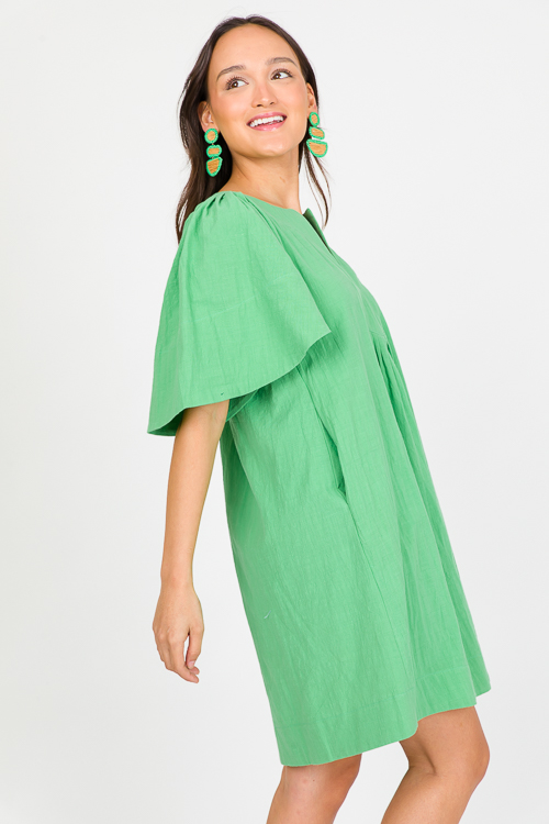 Perfectly Pleated Dress, Green